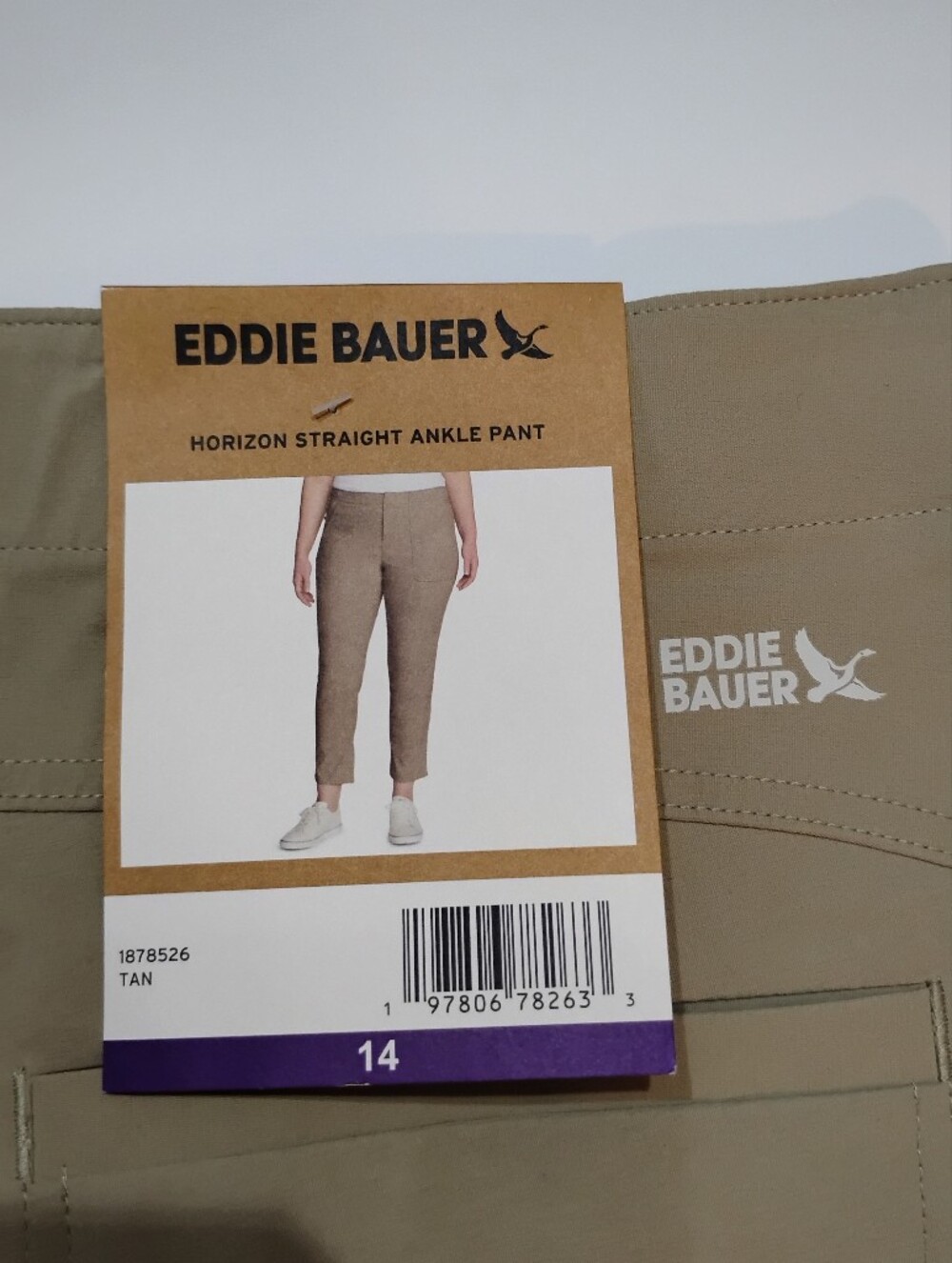 Eddie Bauer Kids' Horizon Straight Ankle Pants in Tan